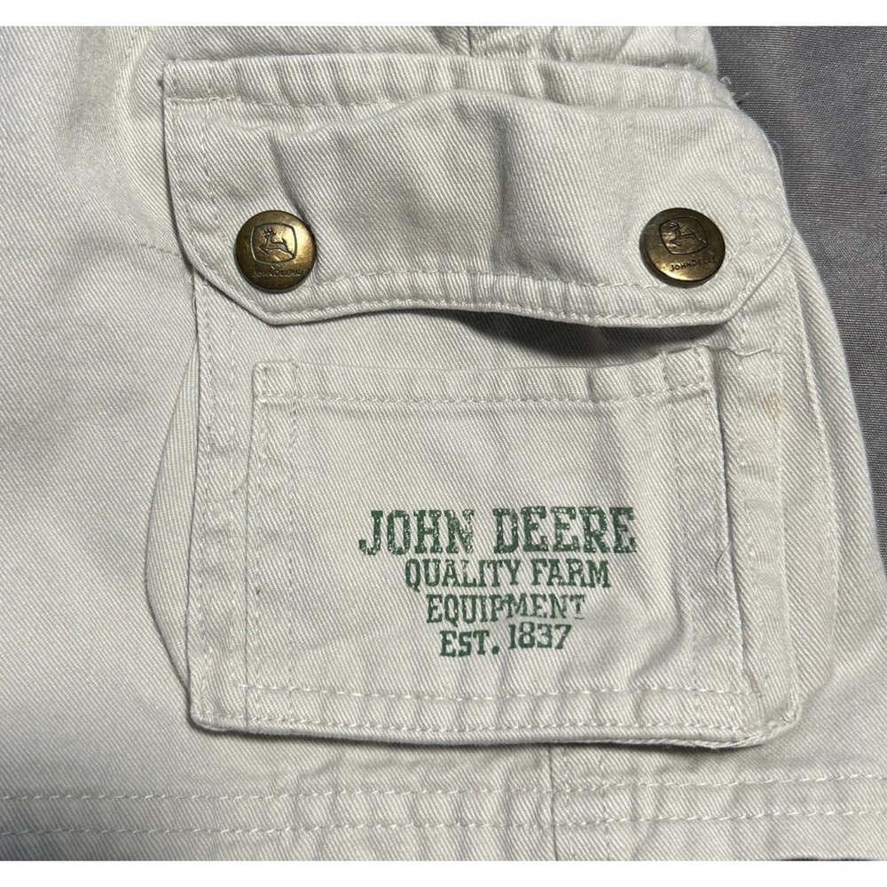 John Deere Kids Cargo Shorts Size 4 Beige - Picture 2 of 9